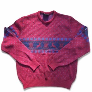 Men's 1980s Vintage 100% Wool Demetre Crewneck Sweater EUC Medium